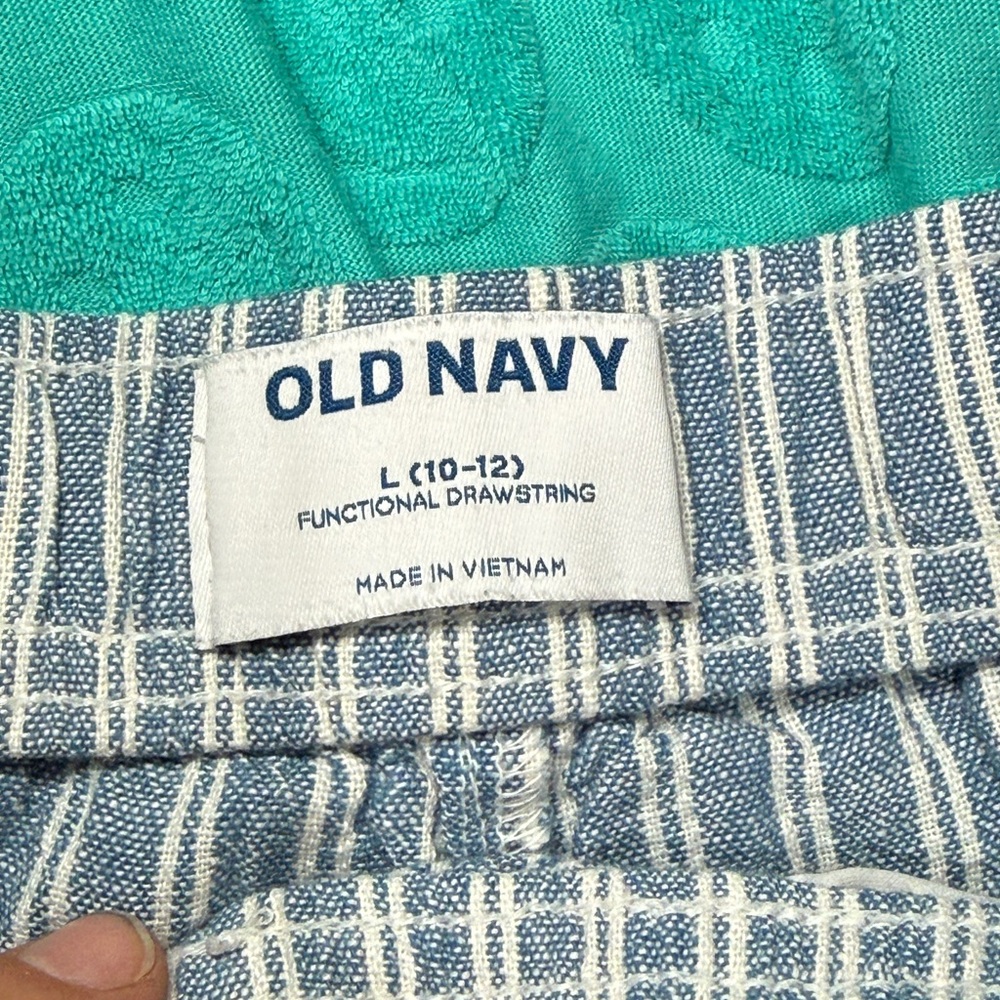 Old Navy Teal Skirt and Blue-Striped Shorts Set (10-12) - Picture 2 of 7